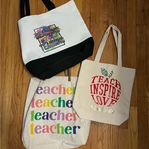 Lot of 3 teacher totes